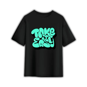 TAKE IT EASY OVERSIZED T-SHIRT - XL, Black