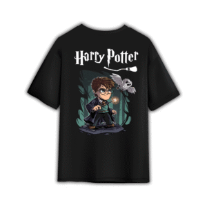HOGWARTS OVERSIZED T-SHIRT - S, Black