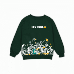 Dark Green “Future” City-Doodle Unisex Sweatshirt