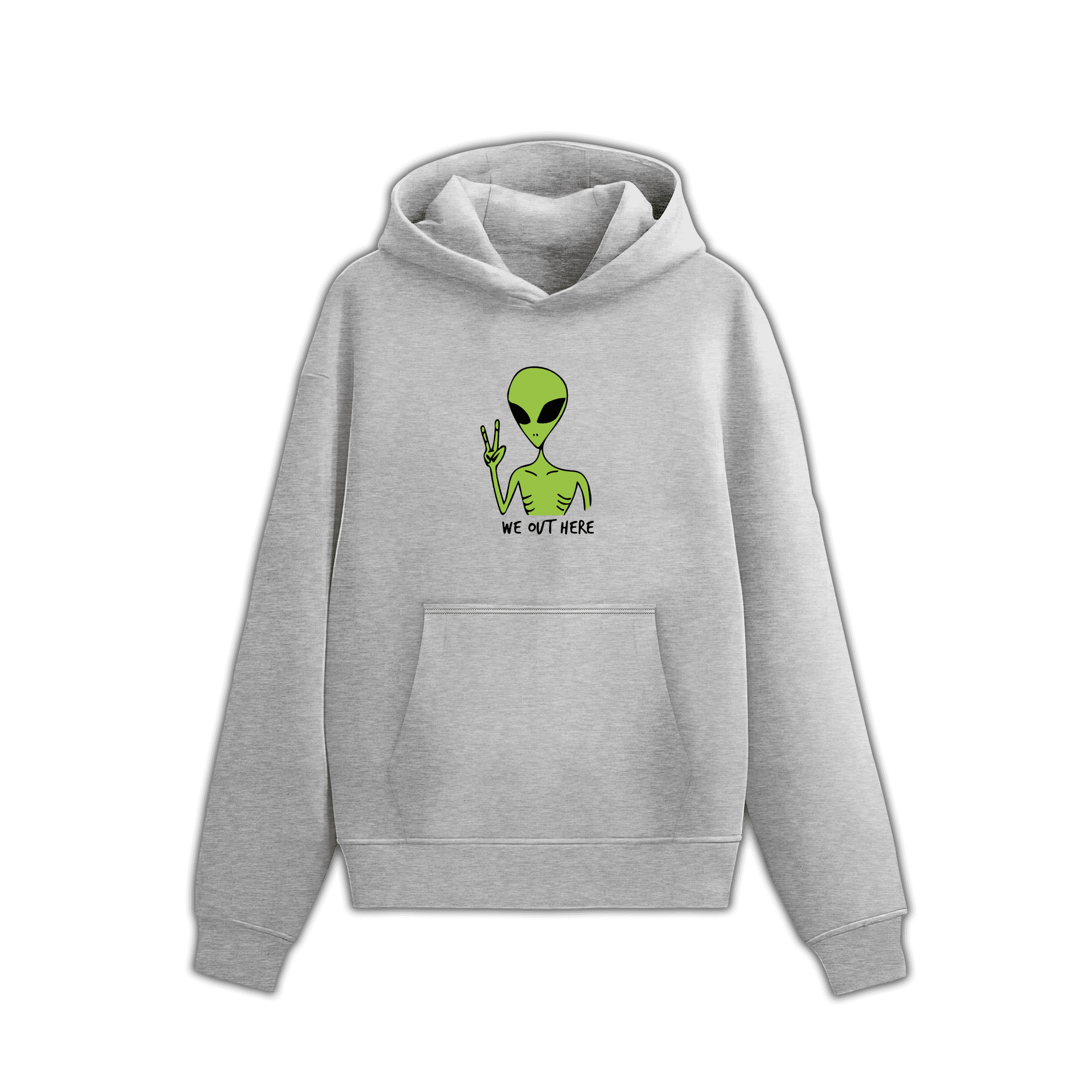 ALIEN HOODIE - L, Grey