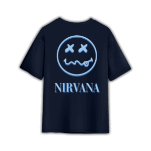 NIRVANA OVERSIZED T-SHIRT - XL, Navy Blue