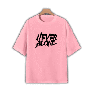 NEVER ALONE OVERSIZED T-SHIRT - XL, Blush Pink
