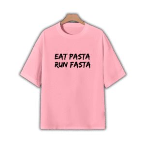 PASTA POWER OVERSIZED T-SHIRT - M, Blush Pink