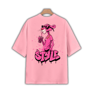 PINK PANTHER OVERSIZED T-SHIRT - L, Blush Pink