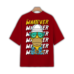 SIMPSON OVERSIZED T-SHIRT - S, Red