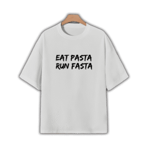 PASTA POWER OVERSIZED T-SHIRT - L, White