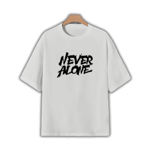 NEVER ALONE OVERSIZED T-SHIRT - L, White