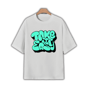 TAKE IT EASY OVERSIZED T-SHIRT - XL, White