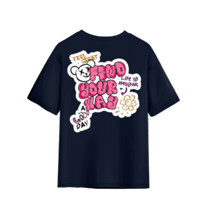 FIND YOUR WAY OVERSIZED T-SHIRT - 2XL, Navy Blue