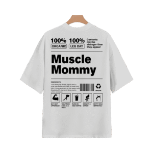 MUSCLE MOMMY OVERSIZED T-SHIRT - 2XL, White