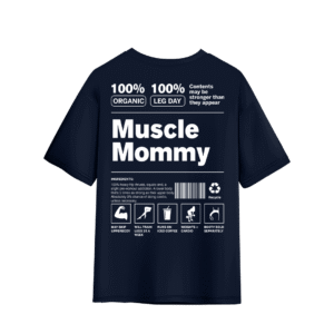MUSCLE MOMMY OVERSIZED T-SHIRT - 2XL, Navy Blue