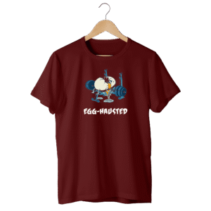 EGG-HAUSTED REGULAR FIT T-SHIRT - 2XL, Maroon