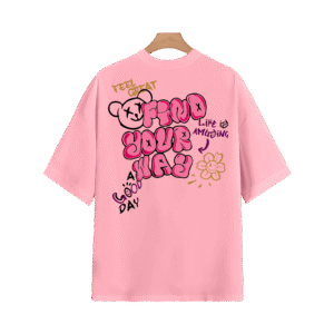 FIND YOUR WAY OVERSIZED T-SHIRT - M, Blush Pink