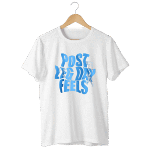POST LEG DAY FEELS REGULAR FIT T-SHIRT - S, White