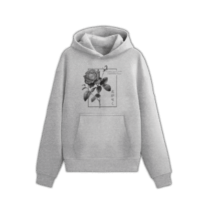 VINTAGE ROSE HOODIE - Grey, S