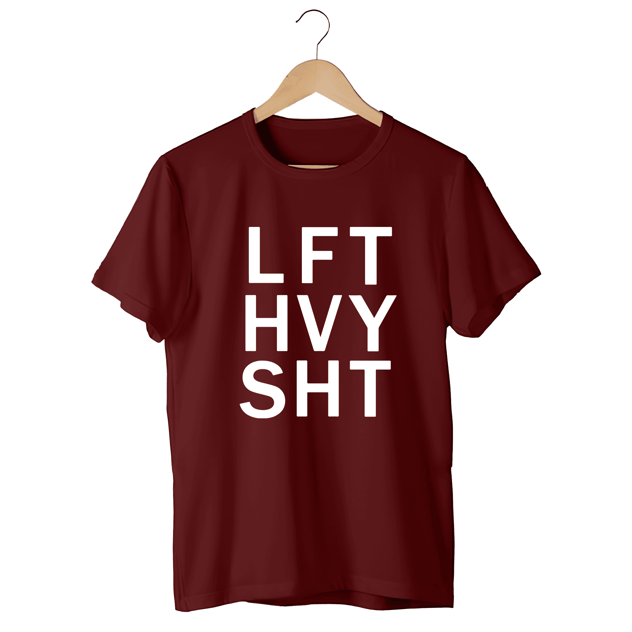 LFT HVY SHT REGULAR FIT T-SHIRT - XL, Maroon