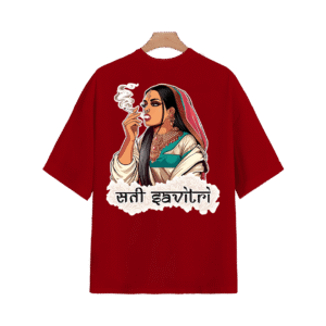 SATI SAVITRI OVERSIZED T-SHIRT - XL, Red