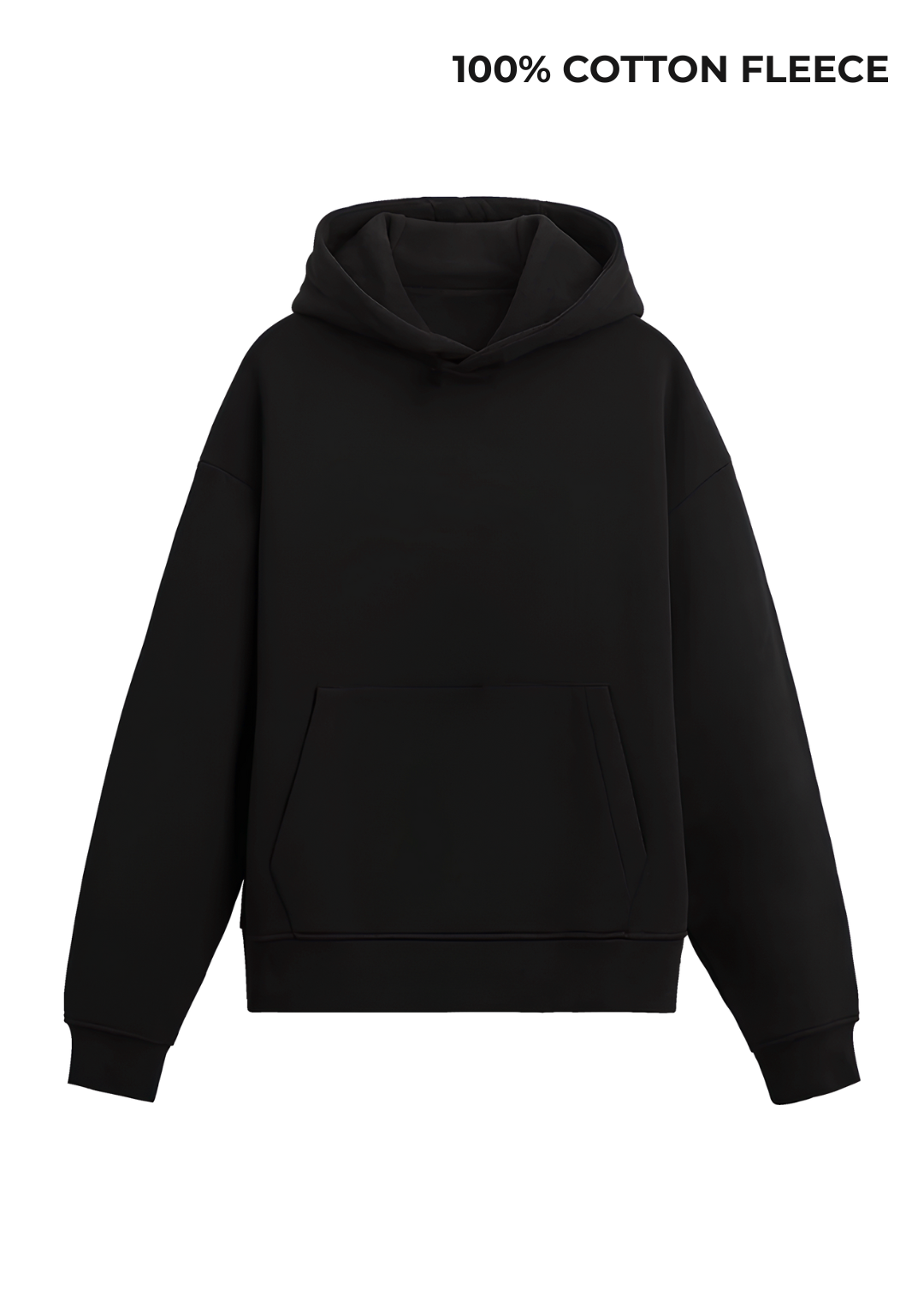100% COTTON FLEECE BLACK