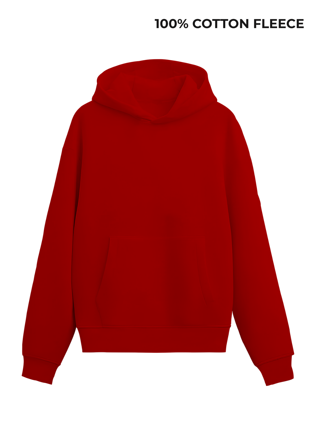100% COTTON FLEECE RED