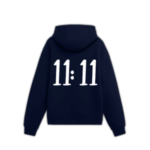 11:11 UNISEX HOODIE - Navy Blue, XL