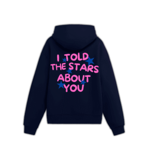I TOLD THE STARS ABOUT YOU UNISEX HOODIE - Navy Blue, L