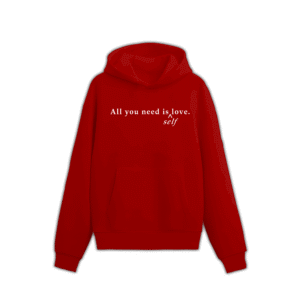 SELF LOVE UNISEX HOODIE - Red, 2XL
